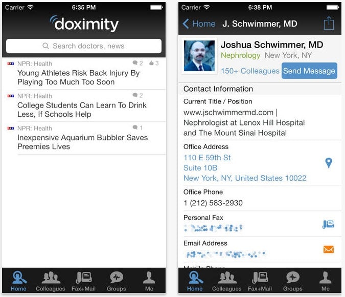 HIPAA compliant social network for doctors