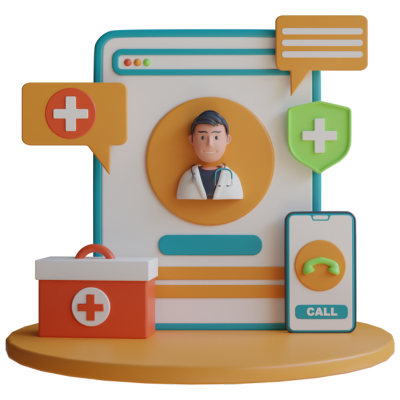 Graphic showing human-centered design in healthcare showcasing the many channels doctors can now communicate with patients.