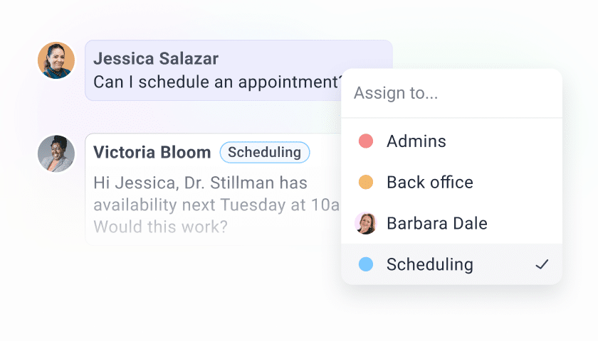 With Assignments gain flexibility in distribution of your conversations ensuring the right people and teams are looped in when needed