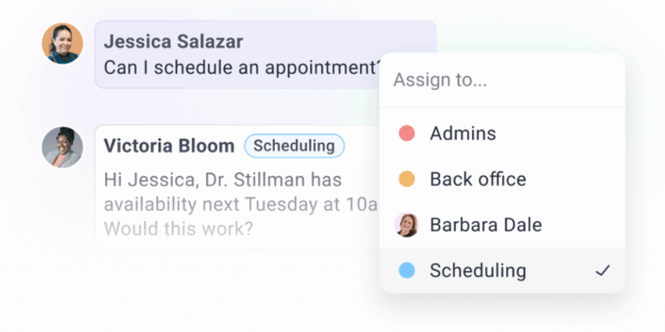 OhMD announces all new feature enhancements for assigning conversations, teams, one-to-many broadcast messaging, and a new mobile app